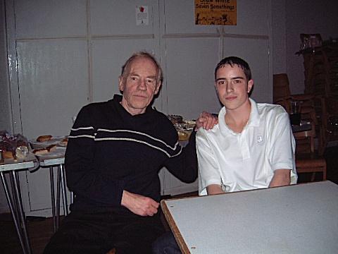 lighting director Pete Brown and fellow lighting team member Chris Hicks